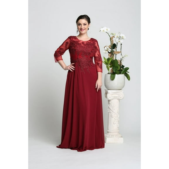 Womens Mother Of The Bride Formal Evening Gown