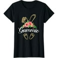thumbnail image 1 of Womens Mother's Day Easter Gifts Flower Gammie Leopard Bunny T-Shirt, 1 of 5