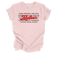 thumbnail image 1 of Womens Mother's Day Mother In Red With Inspiring Words Ladies Short Sleeve T-Shirt-Soft Pink-Large, 1 of 1
