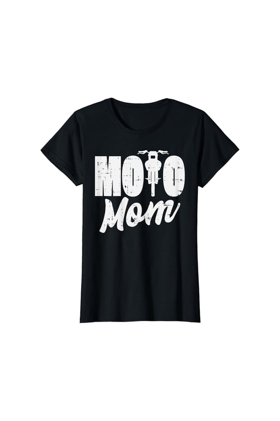 Womens Moto Mom Motorcycle Motocross Dirt Bike Racing T-Shirt , Vintage T-Shirt