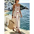 thumbnail image 1 of Womens Multicolor Boho Geometric Print Spaghetti Strap Maxi Dress, 1 of 4