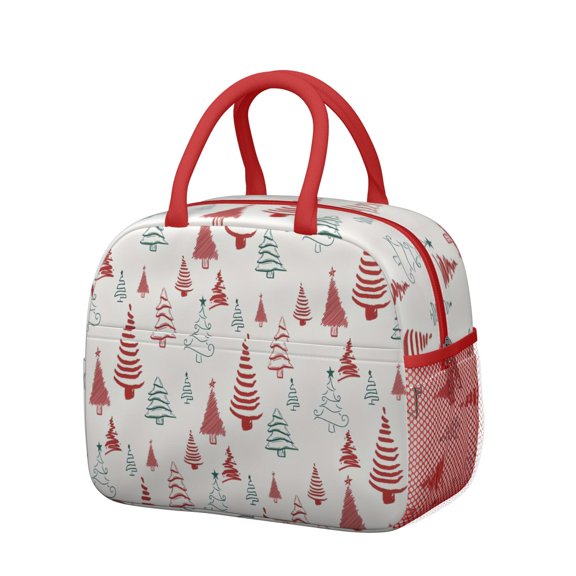Womens Multicolor Christmas Tree Pattern Lunch Box for Work,Insulated Lunch Bag for Women,Loncheras Para Mujer,Leakproof Adult Lunch Bag for Work,Beach,Travel,Picnic,Camping