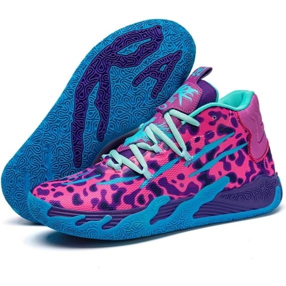 Womens Multicolour Lace Up Fashion Sneaker High-Top Casual Breathable Sports Basketball Shoes