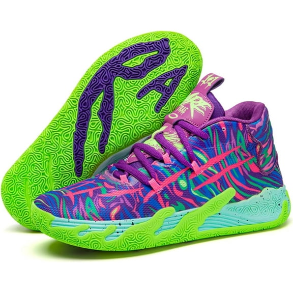 Womens Multicolour Lace Up Fashion Sneaker High-Top Casual Breathable Sports Basketball Shoes