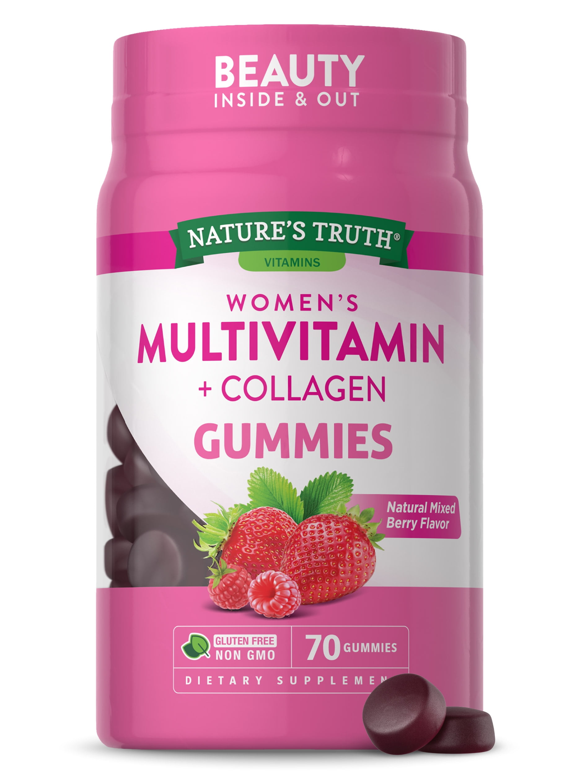 Womens Multivitamin Gummies Plus Collagen 70 Count NonGMO & Gluten