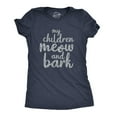 thumbnail image 1 of Womens My Children Meow and Bark T Shirt Funny Cats and Dogs Tee Womens Graphic Tees, 1 of 8