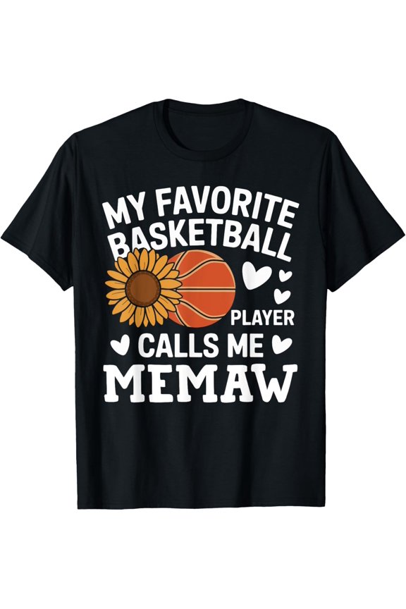 Womens My Favorite Basketball Player Calls Me Memaw T-Shirt Unisex S-5XL Hot Trending Shirt, Vintage Birthday Gift
