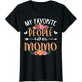 thumbnail image 1 of Womens My Favorite People Call Me Momo Shirt Mothers Day T-ShirtMen and women can wear, black T-shirts, gifts. Age: M,L，XL 2XL, 3XL, 432XL, 1 of 4