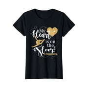 Womens My Heart is on the Floor Gymnast Mom Gift Shirt #GYMMOM
