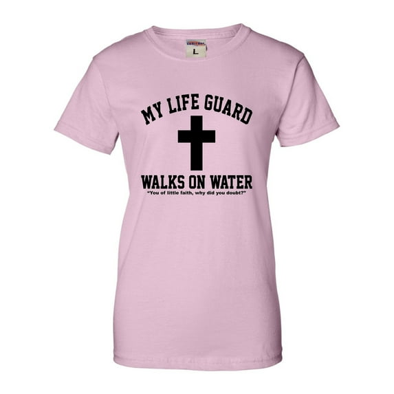 Womens My Life Guard Walks On Water Christian Easter T-Shirt