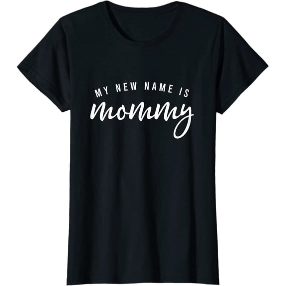 Womens My New Name Is Mommy Shirt Mom Est 2023 T-Shirt