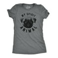 thumbnail image 1 of Womens My Spirit Animal Pug T Shirt Funny Dog Mom Tee Cute Top Gift for Her Womens Graphic Tees, 1 of 9