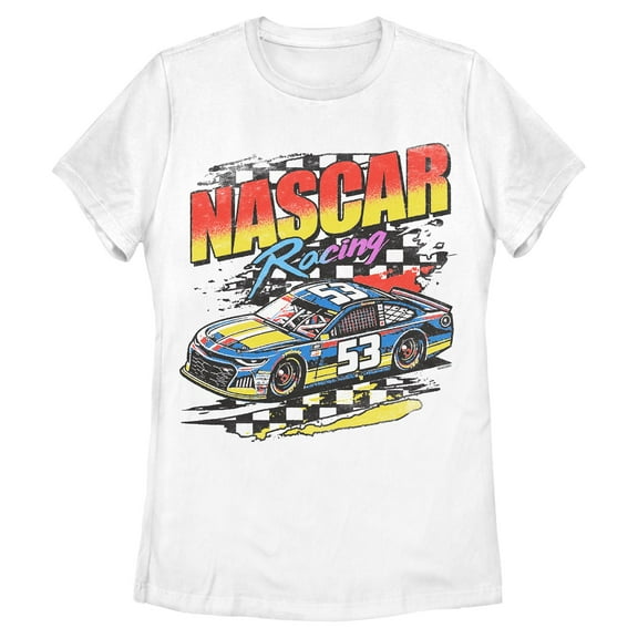 Womens NASCAR Retro Racing Car Number 53 T Shirt