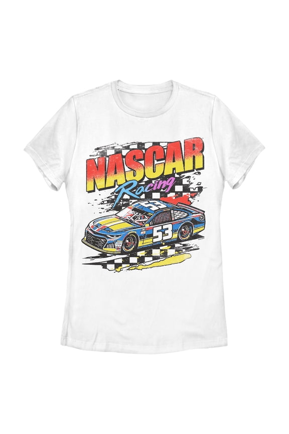Womens NASCAR Retro Racing Car Number 53 T Shirt