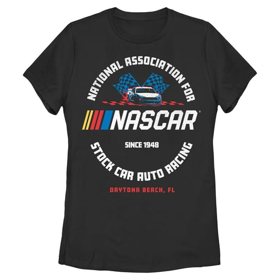 Womens NASCAR Since 1948 Daytona Beach Logo T Shirt