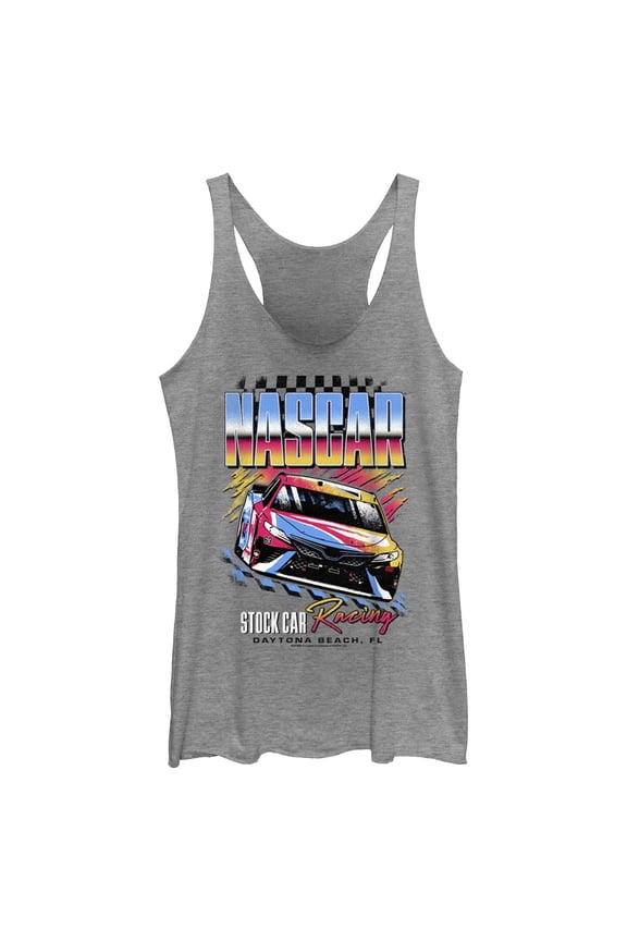 Womens NASCAR Stock Car Racing Daytona Beach Racerback Tank