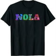 thumbnail image 1 of Womens NOLA | New Orleans Mardi Gras T-Shirt | 504 Shirt Black Medium, 1 of 5
