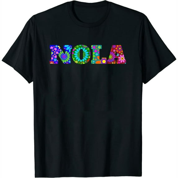 Womens NOLA | New Orleans Mardi Gras T-Shirt | 504 Shirt Black X-Large