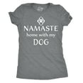 thumbnail image 1 of Womens Namaste Home With My Dog T shirt Funny Yoga Puppy Owner Mom Ladies Tee Womens Graphic Tees, 1 of 9