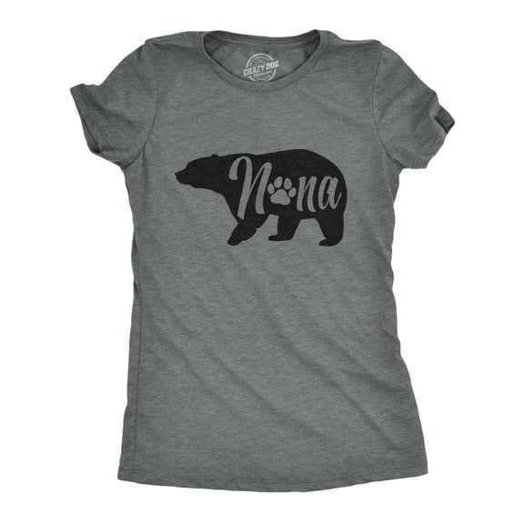 Womens Nana Bear T Shirt Cute Funny Grandmother Grandma Novelty Graphic Tee Womens Graphic Tees