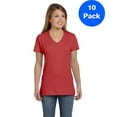 thumbnail image 1 of Womens Nano-T V-Neck T-Shirt S04V (10 PACK), 1 of 1