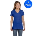 thumbnail image 1 of Womens Nano-T V-Neck T-Shirt S04V (2 PACK), 1 of 1