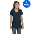 thumbnail image 1 of Womens Nano-T V-Neck T-Shirt S04V (2 PACK), 1 of 2