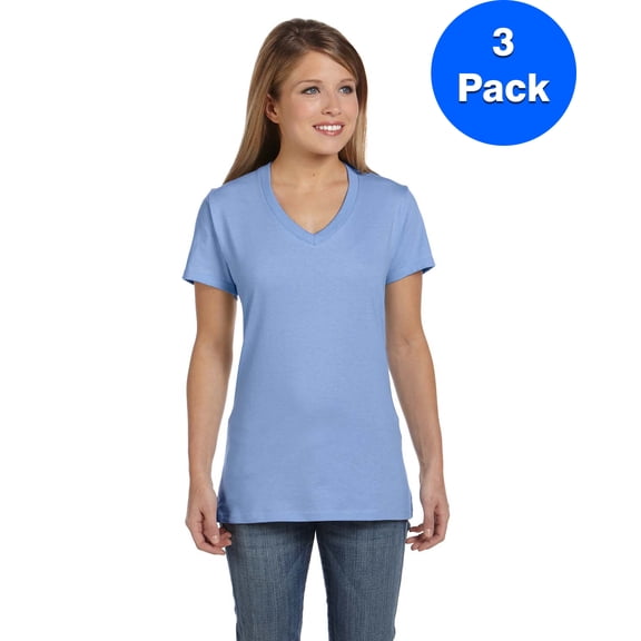 Womens Nano-T V-Neck T-Shirt S04V (3 PACK)