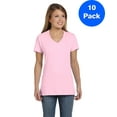 thumbnail image 1 of Womens Nano-T V-Neck T-Shirt S04V (5 PACK), 1 of 1