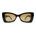 thumbnail image 1 of Womens Narrow Butterfly Mod Fashion Sunglasses Black - Brown, 1 of 4
