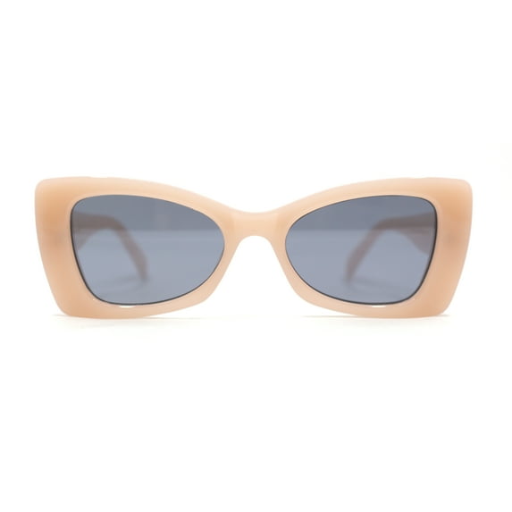 Womens Narrow Butterfly Mod Fashion Sunglasses Pink - Black