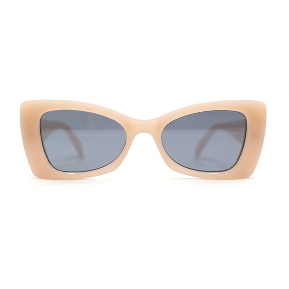 Womens Narrow Butterfly Mod Fashion Sunglasses Pink - Black