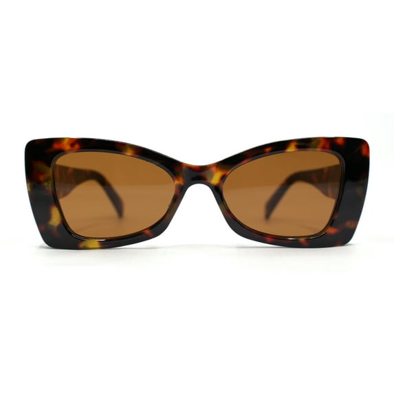 Womens Narrow Butterfly Mod Fashion Sunglasses Tortoise - Brown
