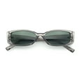 thumbnail image 1 of Womens Narrow Rectangle Cat Eye Retro Gothic Diva Sunglasses Slate - Green, 1 of 8