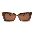 thumbnail image 1 of Womens Narrow Rectangle Square Cat Eye Mod Plastic Sunglasses Tortoise - Brown, 1 of 4