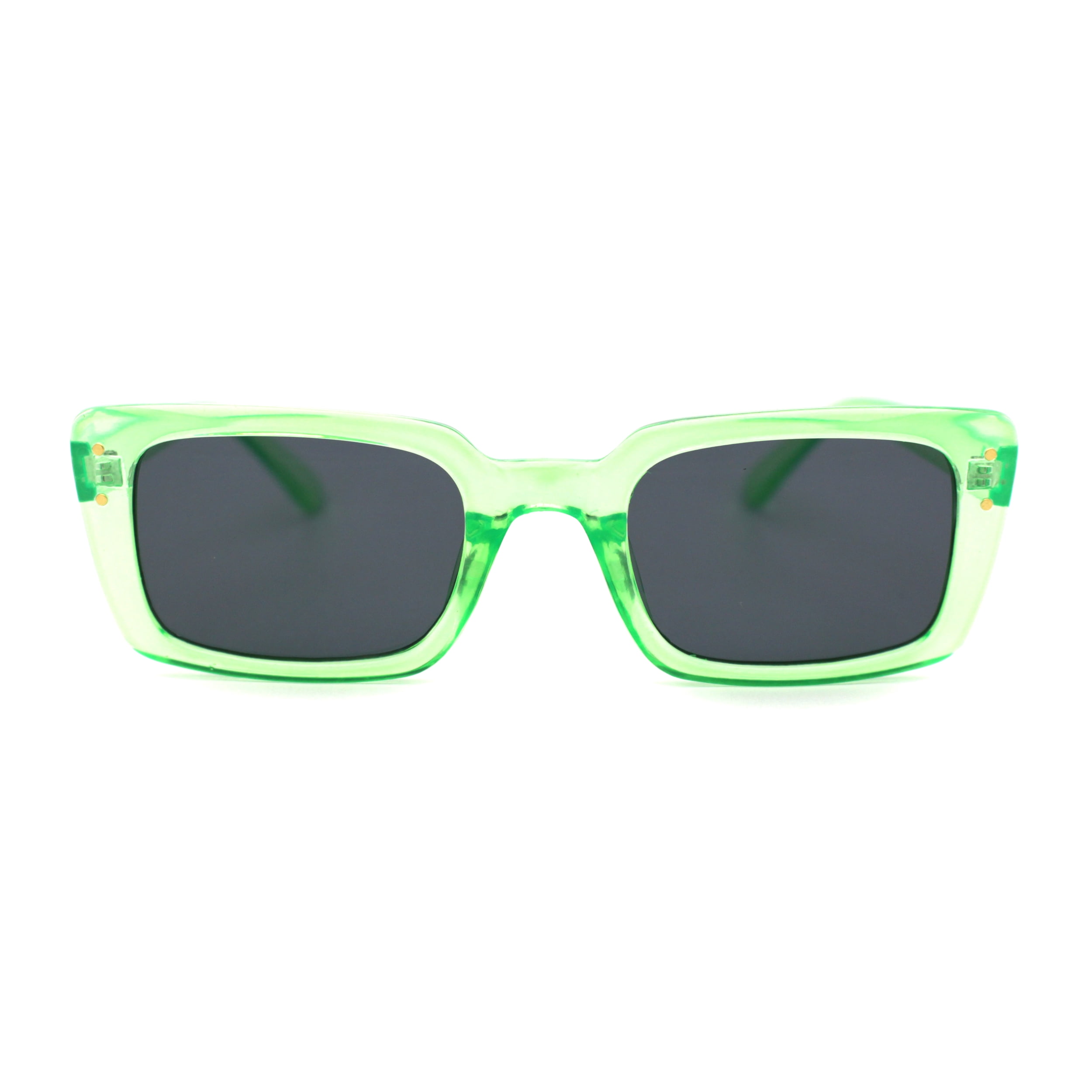 Cool Dark Green Rectangular Women\'s Sunglasses Green Square Sunglasses #T01432412 | Zenni Optical main image 2