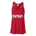 thumbnail image 1 of Womens Nasa Worm Logo Flowy Racerback Tank Top T-Shirt, 1 of 1