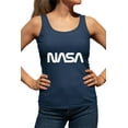 thumbnail image 1 of Womens Nasa Worm Logo Racerback Tank Top T-Shirt, 1 of 1