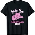 thumbnail image 1 of Womens Nashville Girls Trip Shirts 2023 Weekend Birthday Squad T-Shirt Black 2X-Large, 1 of 5