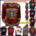 thumbnail image 1 of Womens National 250th Anniversary Celebration Top, Roomy Cut Long Sleeve Printed Sweatshirt, Soft Casual Style, Spring Streetwear, America 1776-2026 Milestone Anniversary Gift, 1 of 8