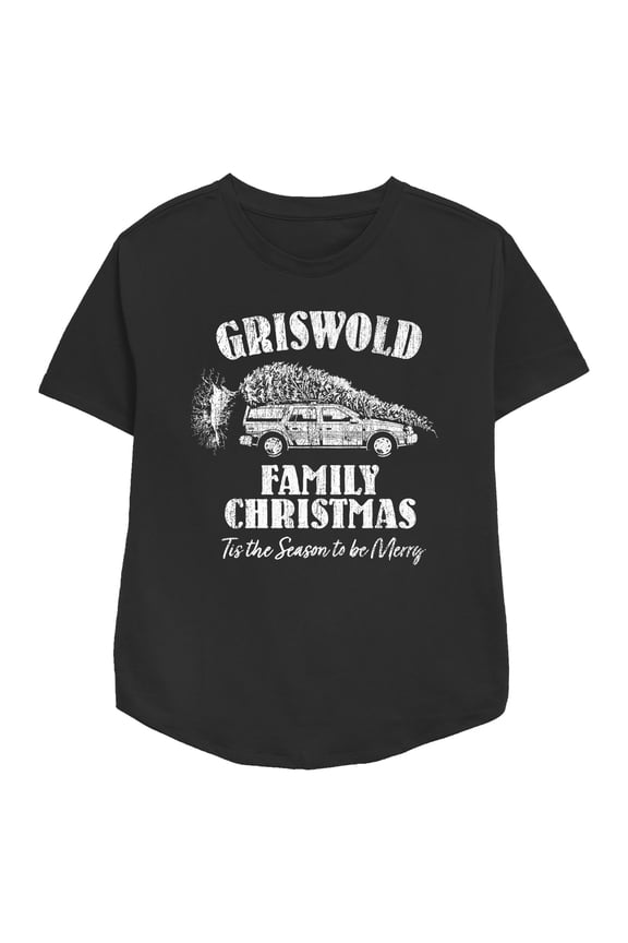 Womens National Lampoon's Christmas Vacation Griswold Distressed Logo T Shirt