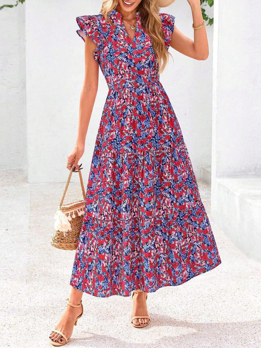 red and blue dress women Navy Dresses for and Girls dress for special occasions Size:0-1 Year (80cm) Entro Black Contrast Trim Maxi dress **AI Disclosure