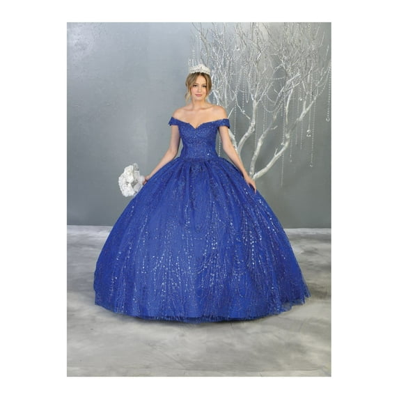 Womens Navy Blue Evening Formal Prom Long V-Neck Off The Shoulder A-Line Plus Size Dress