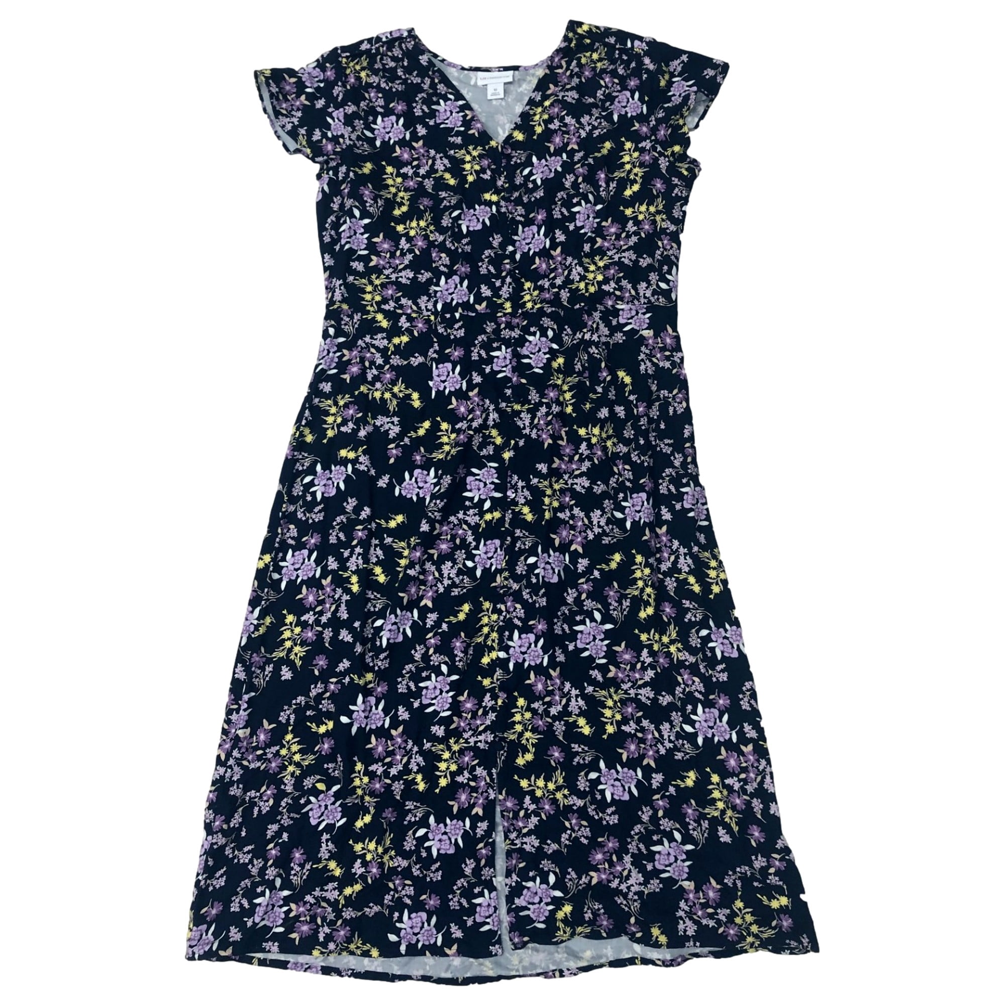 Robe Liz Claiborne Bleu Et Blanc - Taille 10 Femme - Occasion Très Bon état