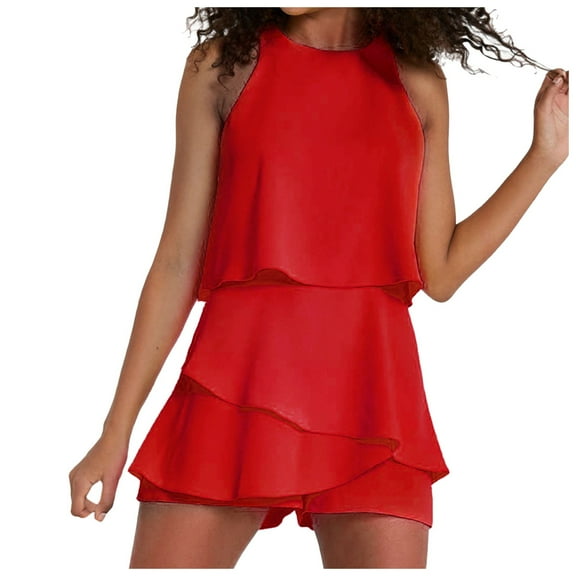 Womens Neck Sleeveless Floral Print & Solid Rompers Jumpsuits Swimsuits plus Size Bathing Suit Women Jag Board Shorts Women D Cup Swimsuits for Women Bikini with Dress Two Piece for Women Bathing