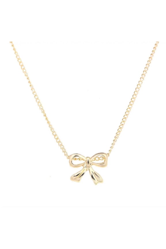 Womens Necklace Jewelry for Women Gold And Silver Two Tone Bow Necklace Stainless Steel Elegant And Durable For Everyday Wear Or Gifting For Women