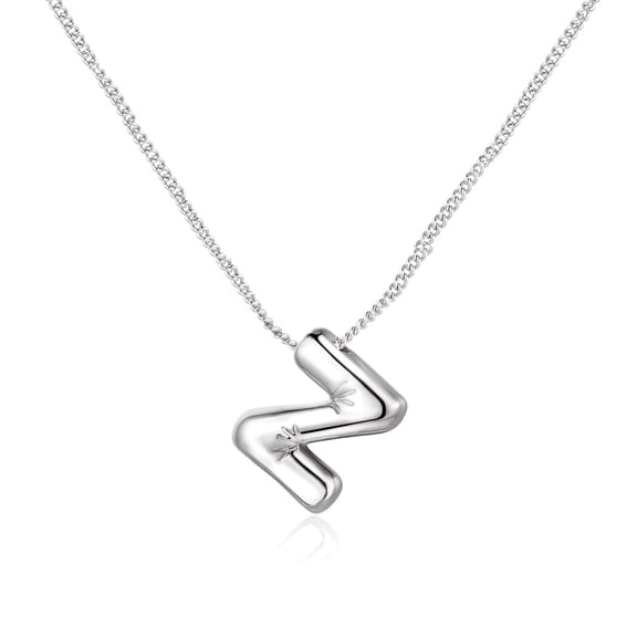 Womens Necklace Women Jewelry Silver Necklace With Words For Fashionable Women With Initials A Present For Women Teenagers And