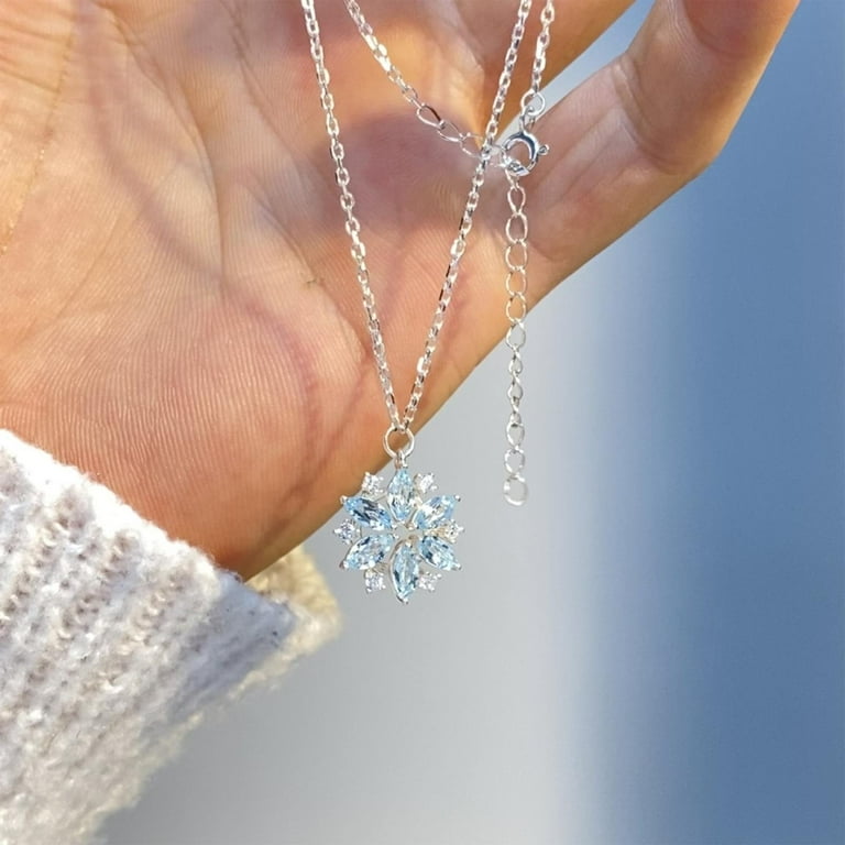 Womens Necklaces Snowflake Necklace Female Small Group Design Clavicle Chain Birthday Gift Valentine s Day Necklace
