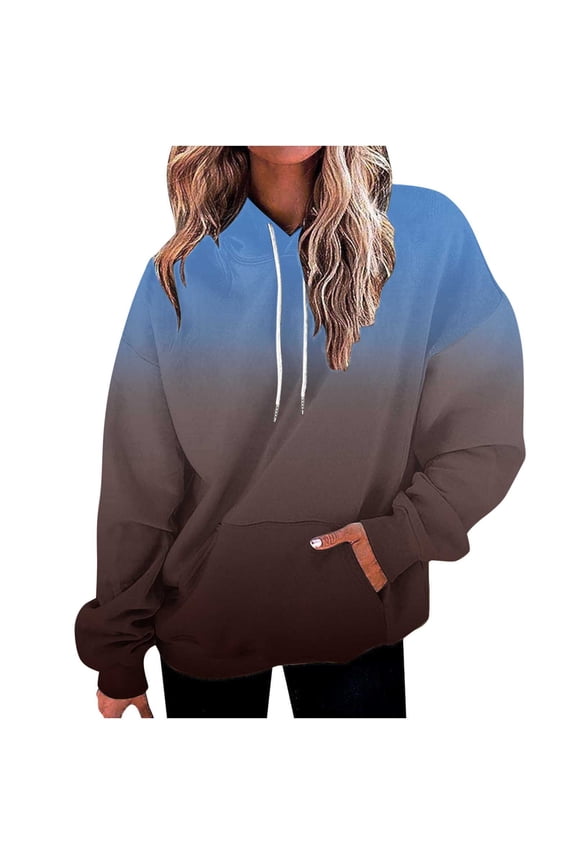 Womens Neon Print Oversized Sweatshirt Drawstring Pullover Sweatshirt Trendy Sweater Tops Fall Fashion Clothes 2025