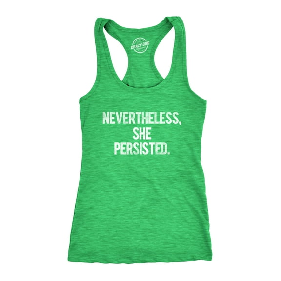 Womens Nevertheless She Persisted Funny National Congress Senate Fitness Tank Top
